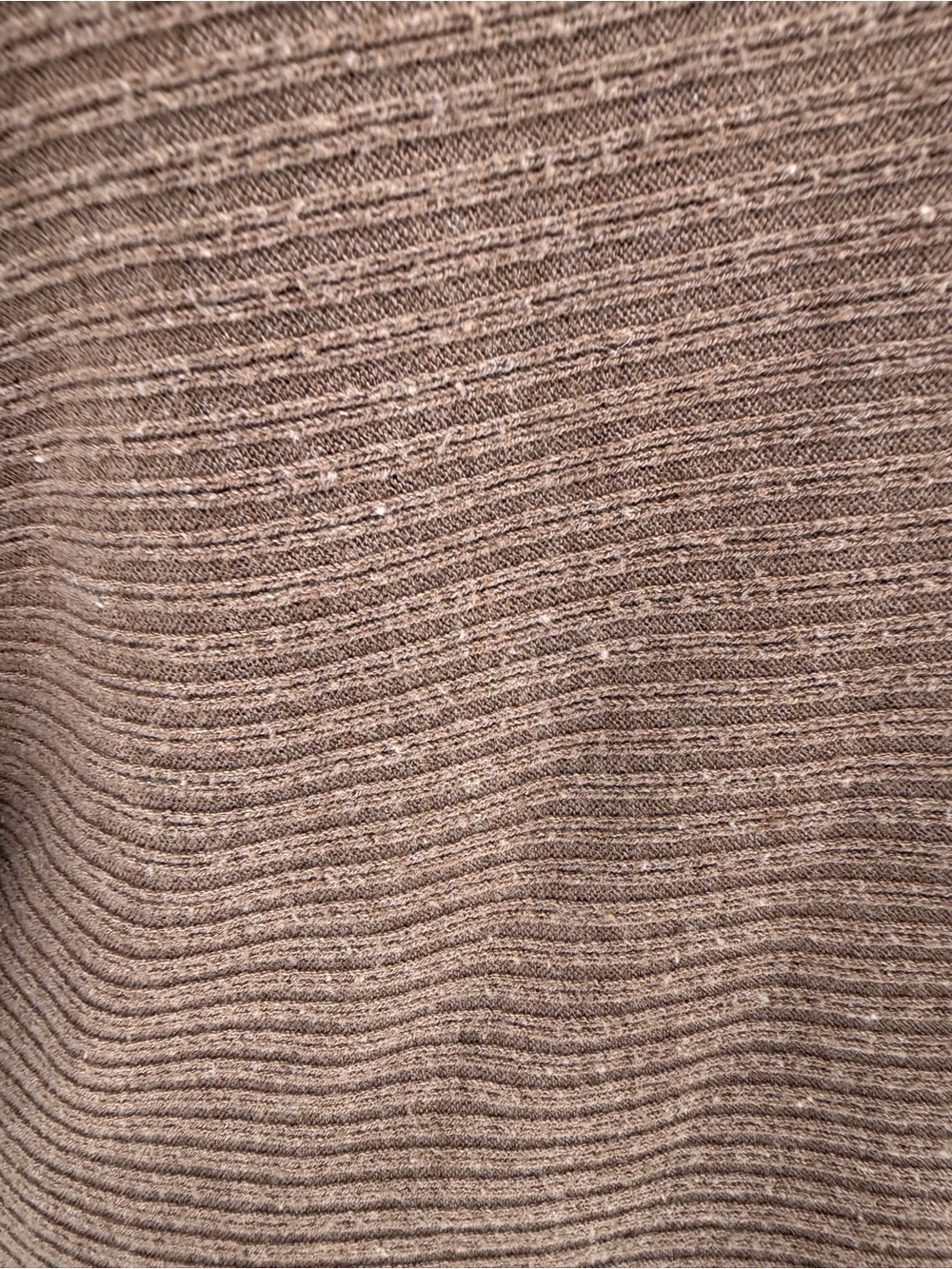 Women's Ribbed Boatneck Sweater in Taupe dolman sleeve - Picture 4 of 10